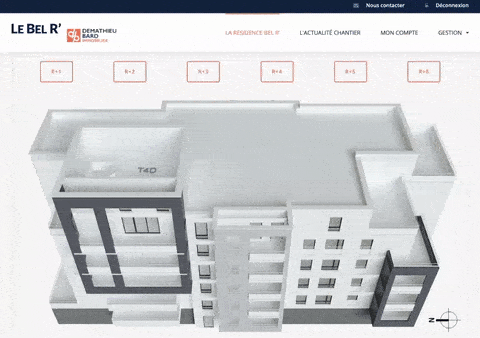 Représentation 3D de l'immeuble